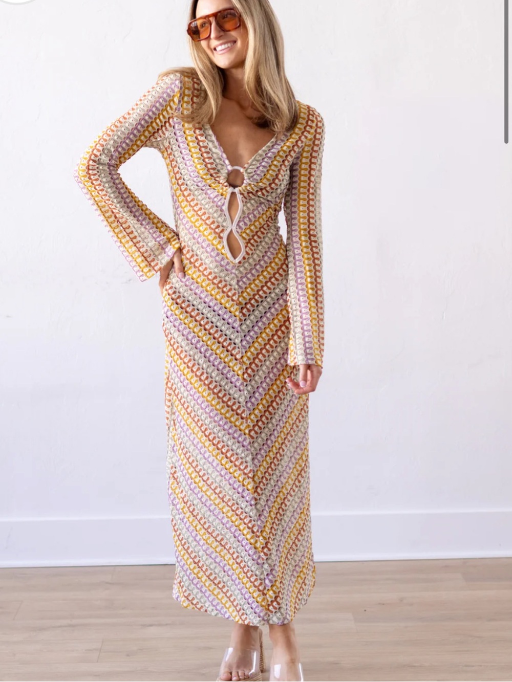Knit beach cover up